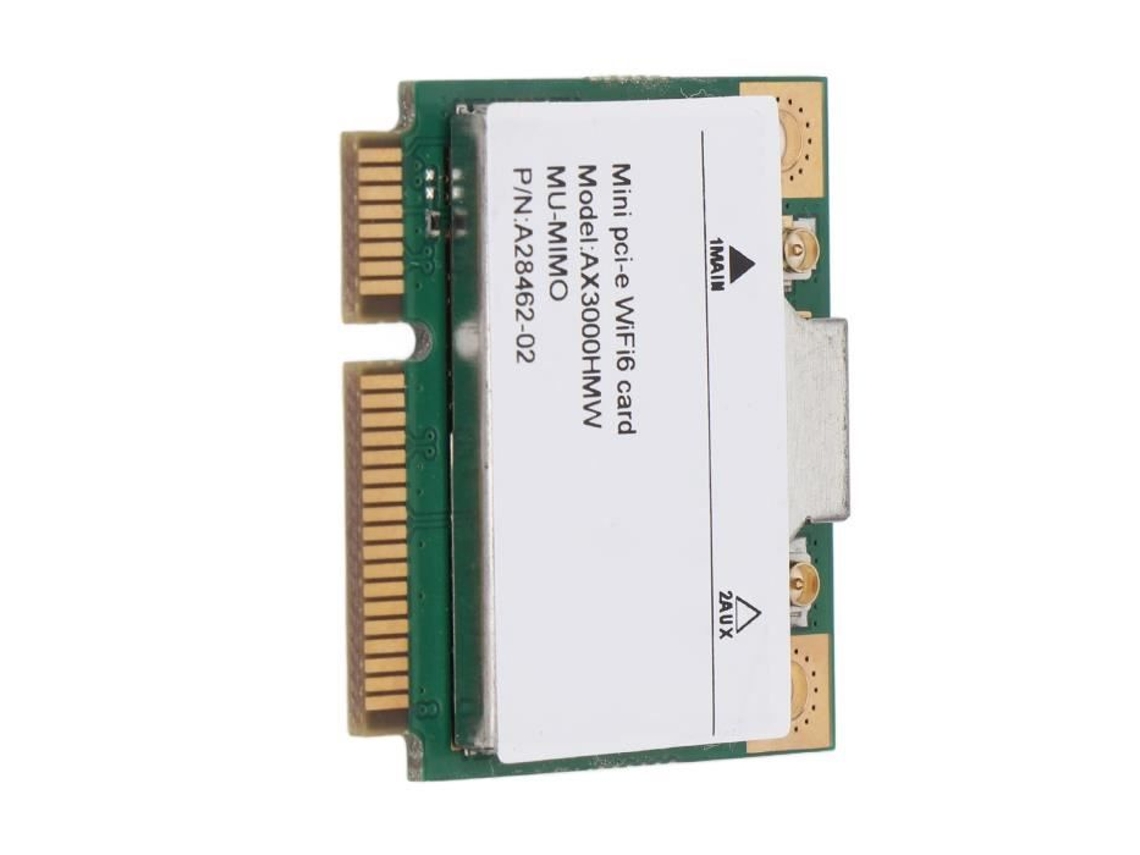 HURRISE Mini Pcie Wireless Card Mini Pcie Wifi6 Network Card 3000Mbps High Speed Wireless Wifi Card 802.11Ax/Ac 2.4G 5Ghz