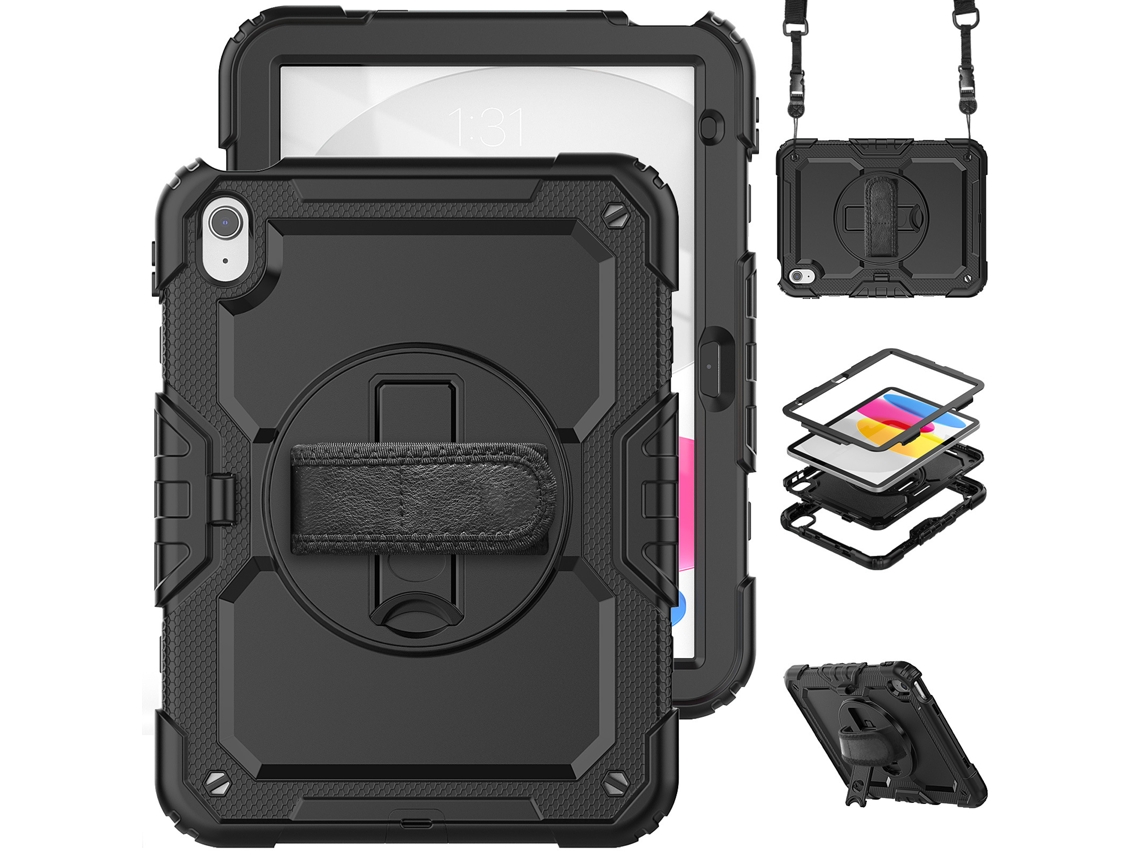 Lurelia Capa Para Ipad 11 (a16) 2025 E 10.ª Geração 10.9 2022, Silicone, Preto, Proteção Contra Quedas, Uso Diário