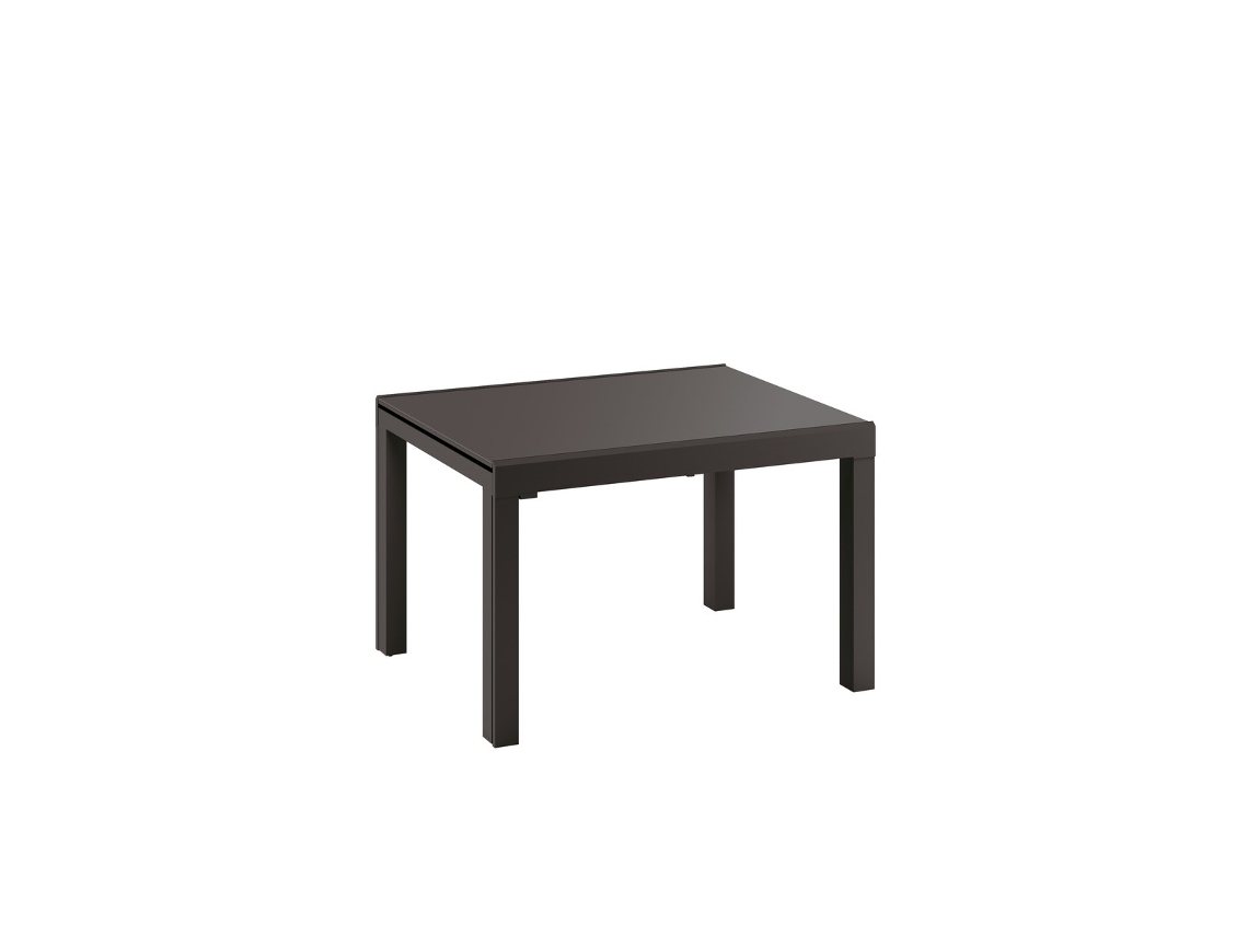 Mesa Executiva Extensível Em Vidro Temperado Cinza, Estrutura Metálica Pintada, Design Moderno E Versátil - Modelo Om/223/gr