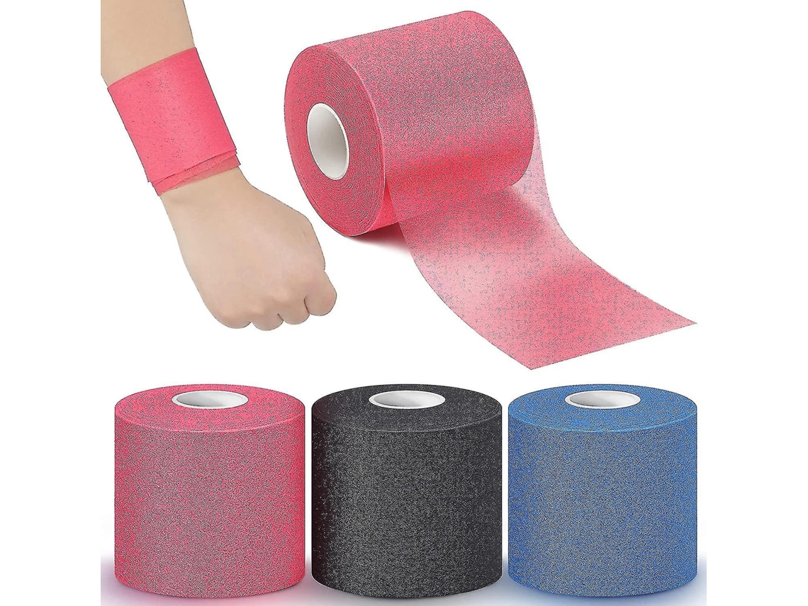 3 pedaços de fita adesiva esportiva para bandagem esportiva 7cm x 27m MD Brilvibera