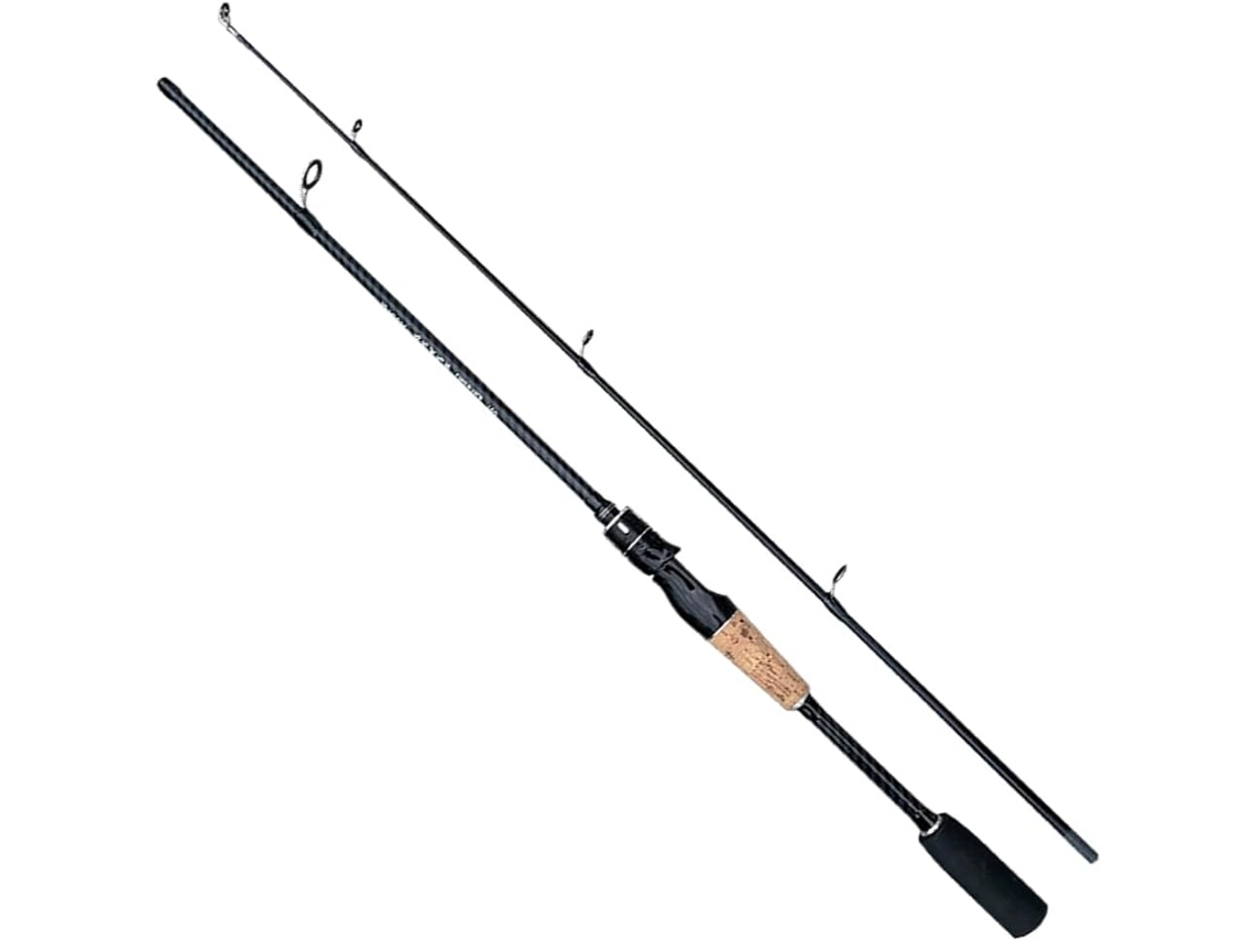 1,8 M 0,65 1,65 Vara Pesca Fibra Carbono Arremesso Água Ideal Fácil Montar