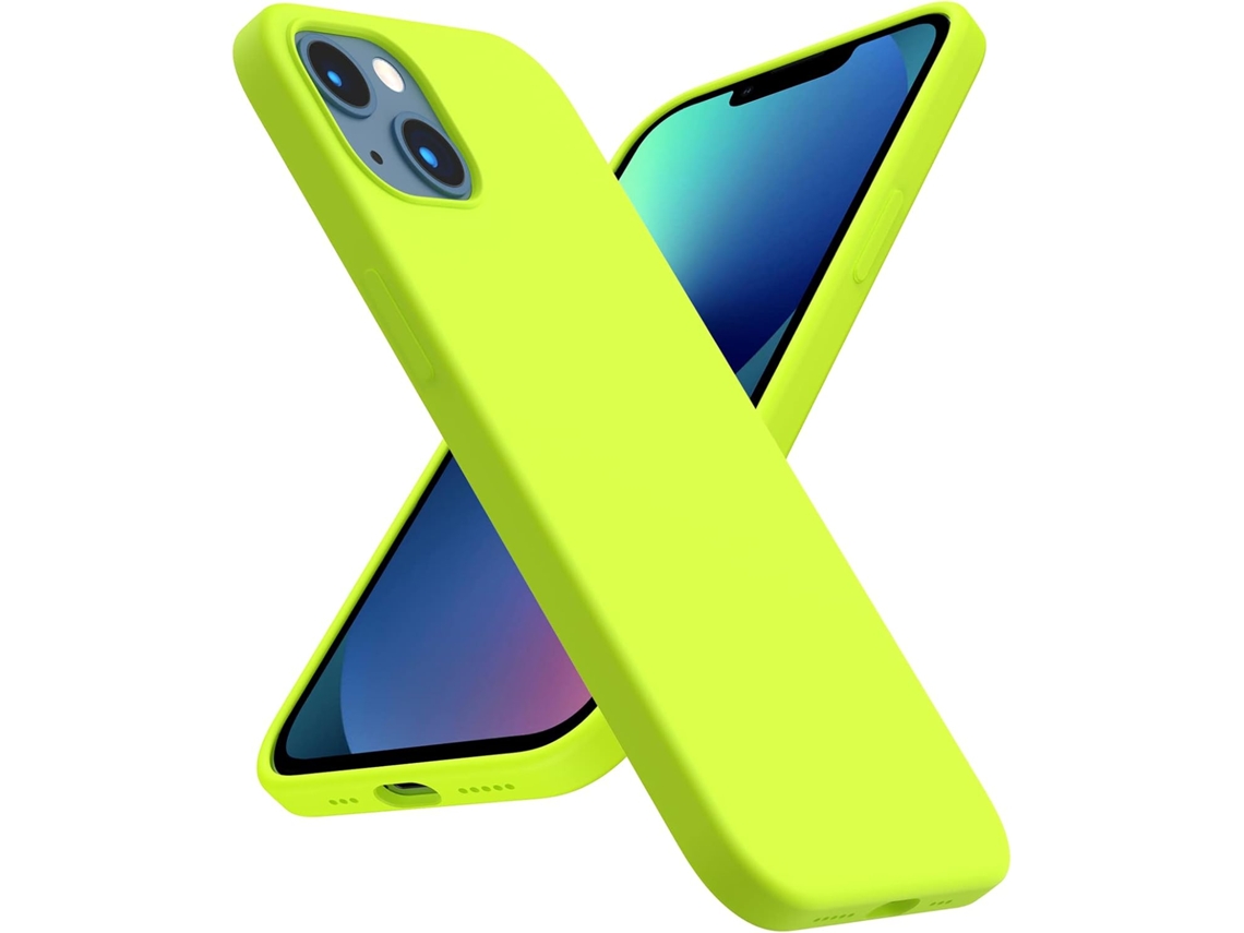Capa Proteção Total Estruturas para iPhone 13 HONGWE. Silicone Líquido Anti-Choque Verde