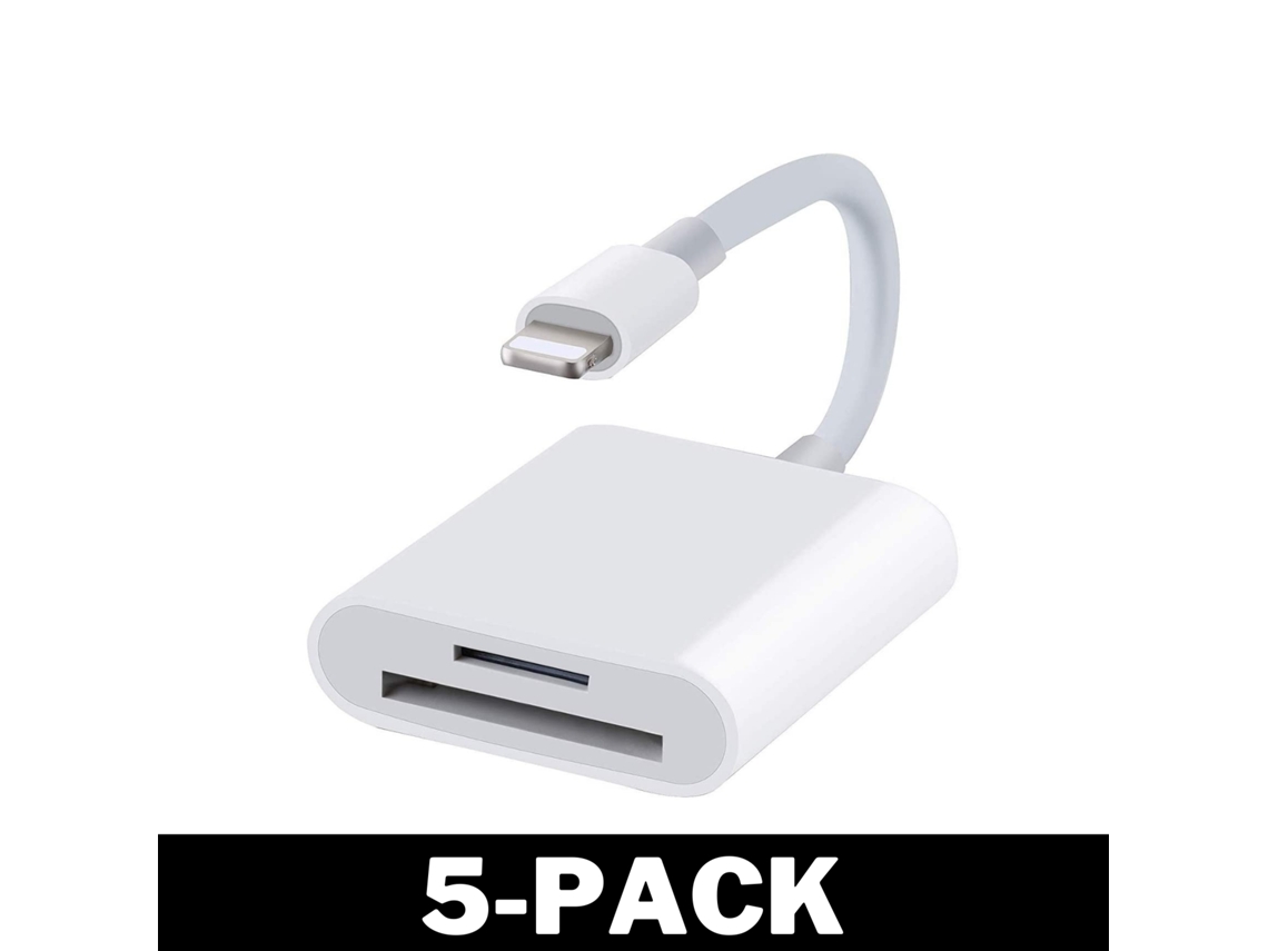 Leitor De Cartão Lightning Para Sd Iphone Branco Leitor De Cartão Sd