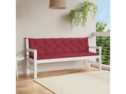 Vidaxl Almofadão Para Banco De Jardim Tecido Oxford Vermelho Tinto