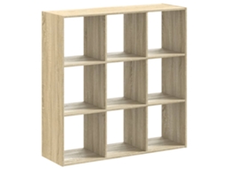 Bookcase, Bookcases Vidaxl Marrom Madeira Processada (102 X 32 X 102 Cm)