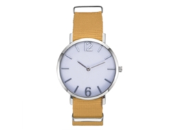 Reloj De Cuarzo Para Hombre Con Correa De Nylon Casual Elegante Rojo
