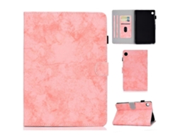 Capa Protetora De Couro Texturizado Estilo Mármore Para Tablet Huawei Matepad T8 Com Suporte, Compartimento Para Cartão, Compartimento Para Caneta E F
