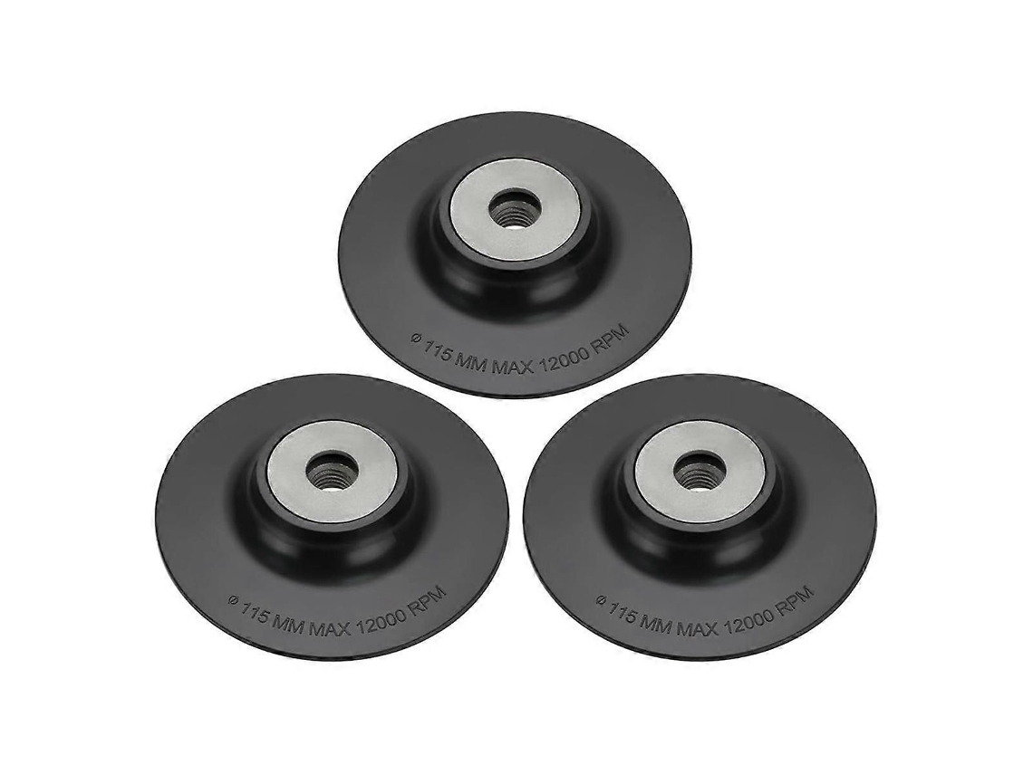 3 Discos De Lixa Para Esmerilhadeira Angular, Rosca M14, Diâmetro 115mm