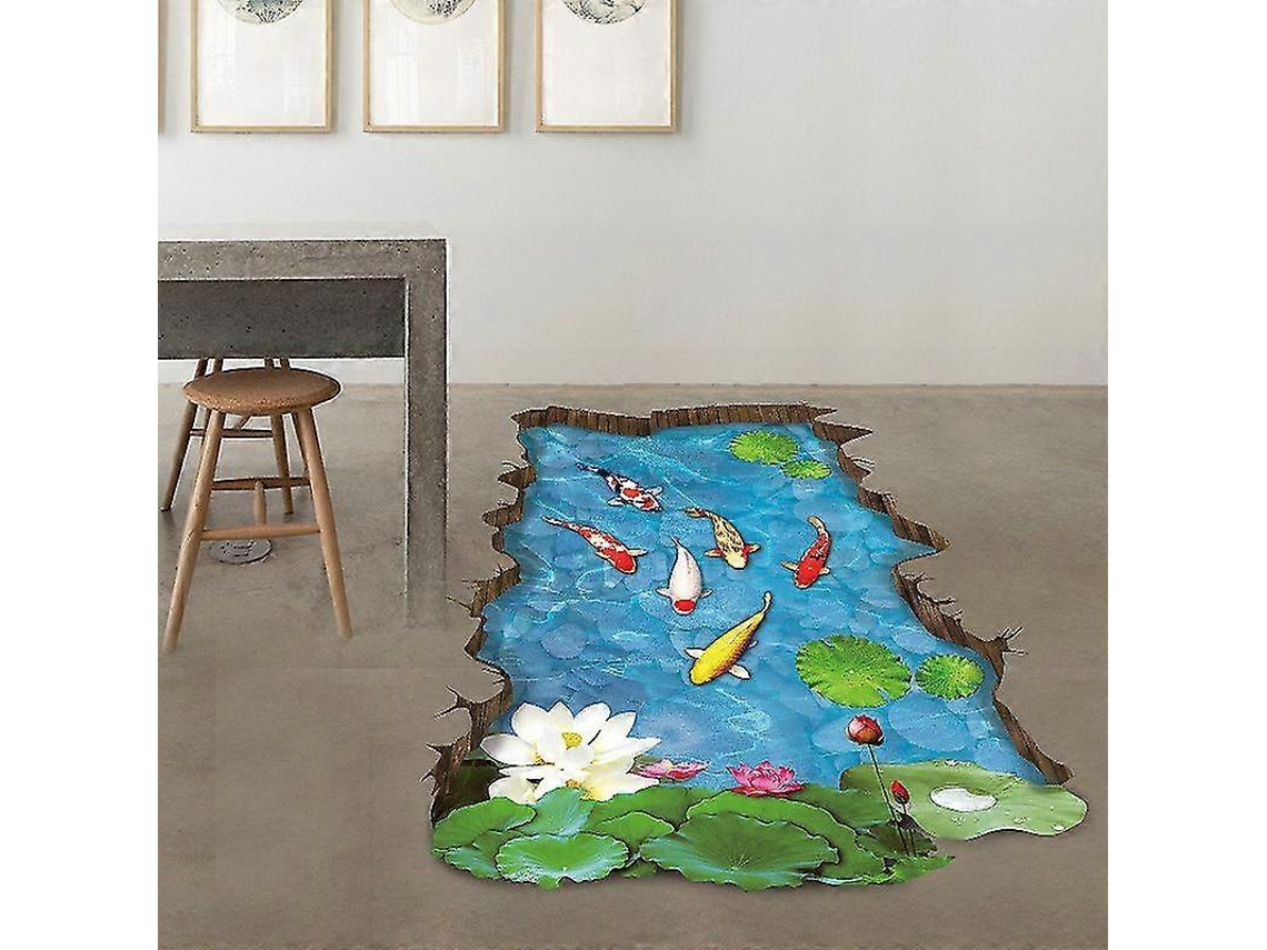 Lurelia Decalque Mural Vinil 3d Impermeável Removível Verde Sala