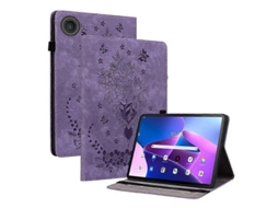Capa de couro para tablet Webake com estampa de borboleta rosa