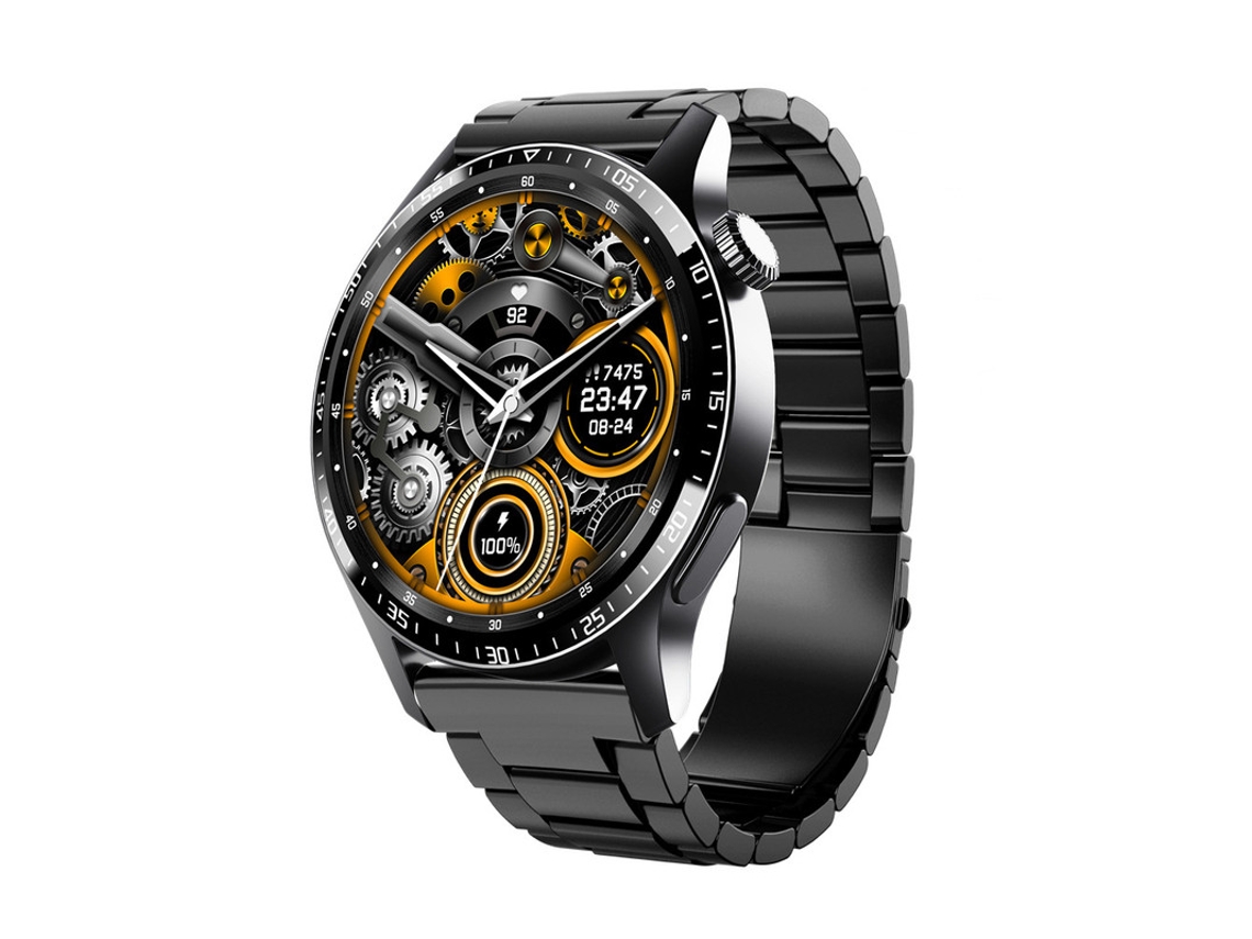 Smartwatch de tela cheia HD de 1,35 polegadas com 150 modos esportivos, preto