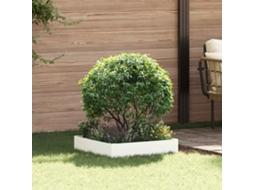 Vidaxl Acabamento Para Gramado 60 X 60 X 20 Cm Aço Branco