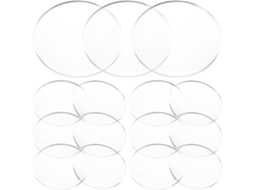 Pacote com 20 Lentes Convexas Acrílicas Stobaza 42 Mm X 7,5 Mm, Unidades, Ópticas para Lupa de Leitura Portáti