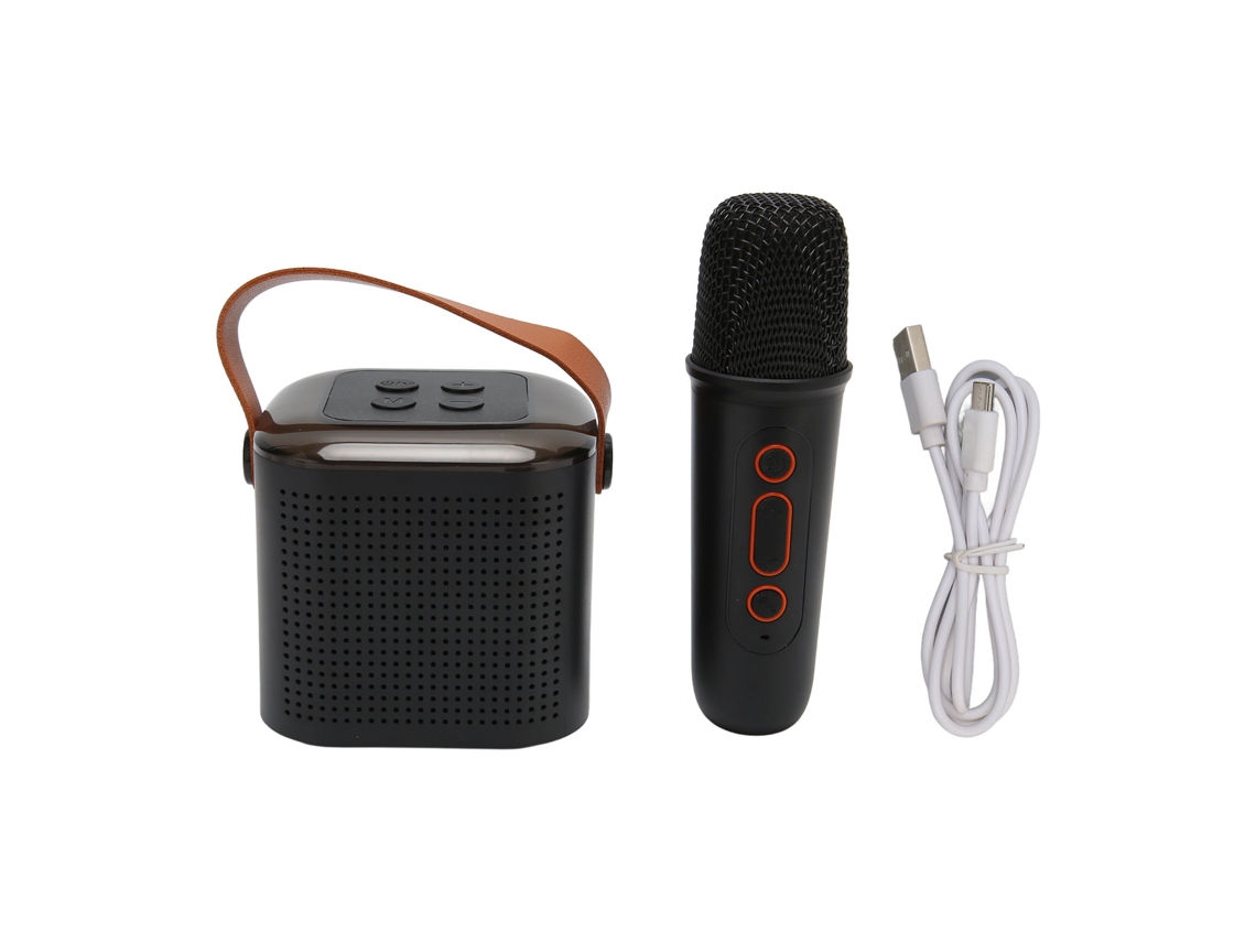 Alto falante Karaoke LAXISCREED Luz Rgb Microfone Sem Fio