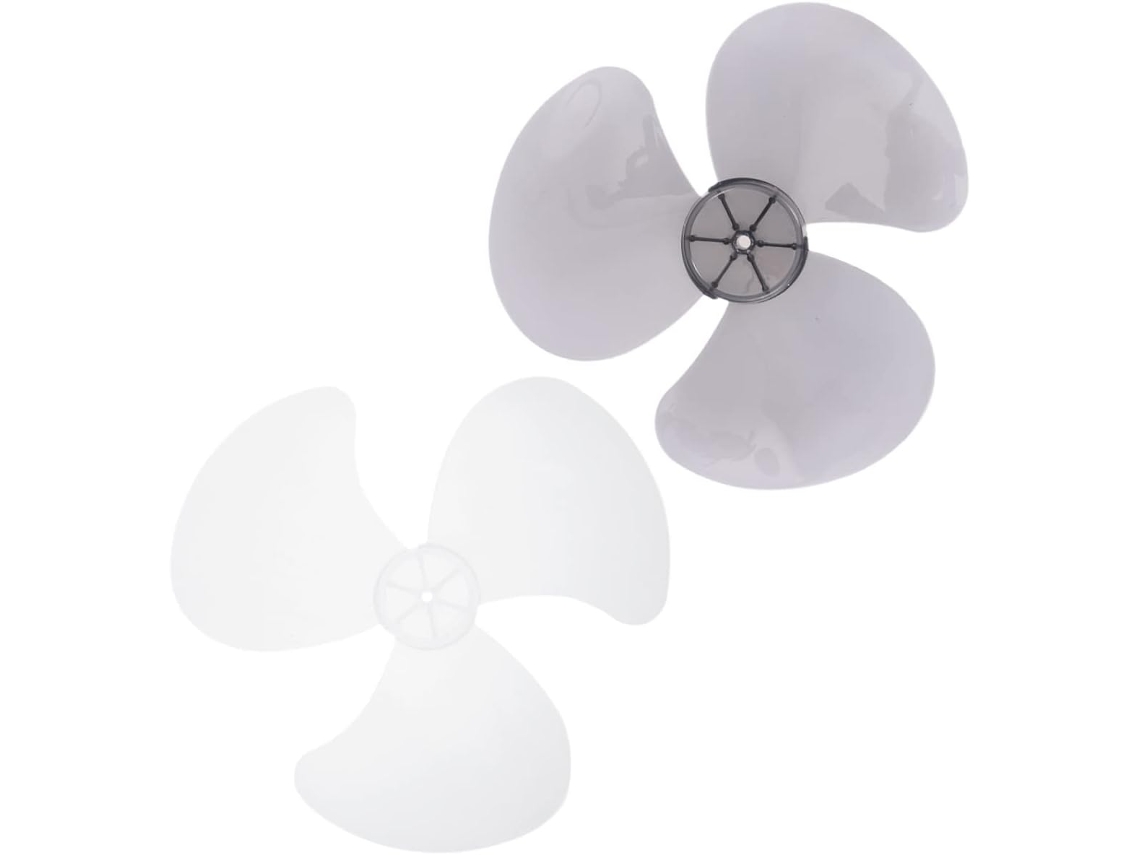 28 Pás De Ventilador De Mesa De 2 Cm Em Plástico Transparente Cinza E Branco