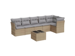 Garden Sofa Set, Garden Sofa Sets Vidaxl Bege Rattan / Vime (n/a)