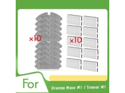 Kit Com 20 Filtros E Panos Para Substituição De Peças Do Robô Aspirador M1 / Trouver M1._ptg