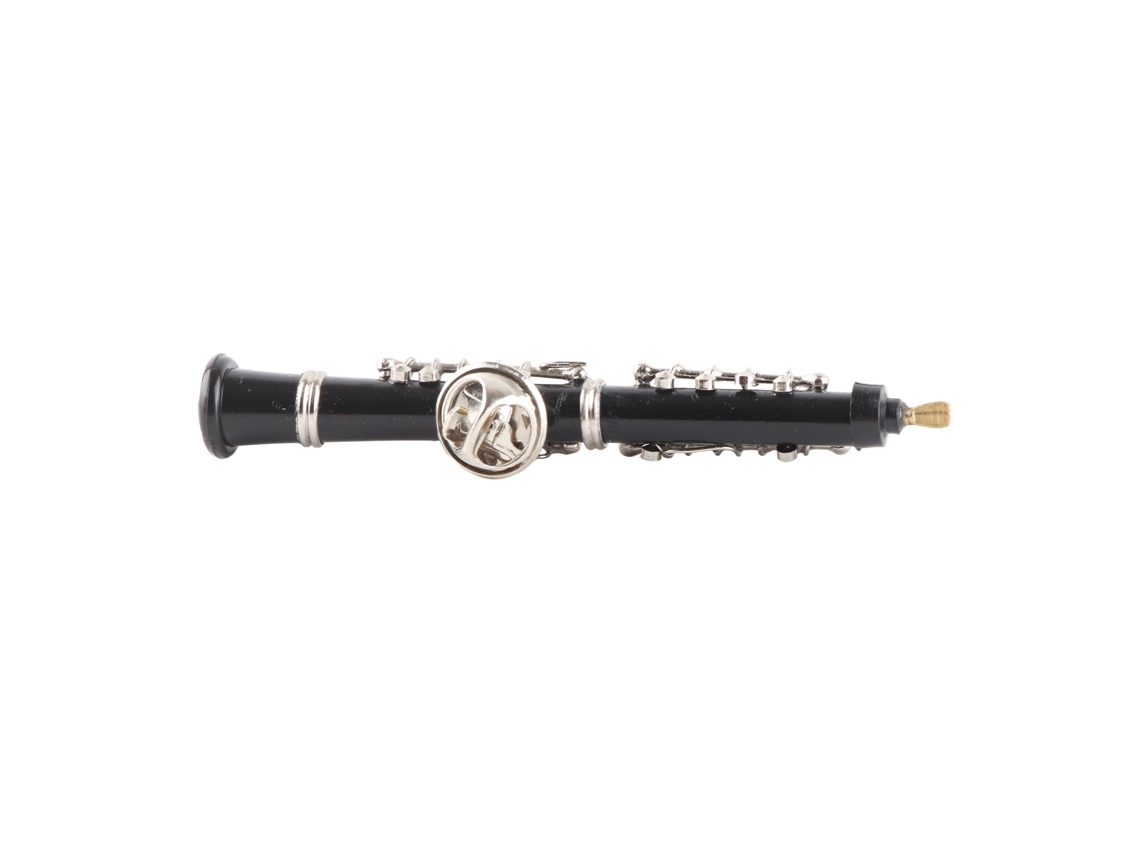 Broche Oboe Simulação Instrumento Musical Estojo Veludo Vermelho