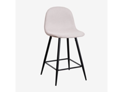 Sklum Banqueta Alta Glamm Poliéster     Preto     ↑65 Cm                                              Beige Creme
