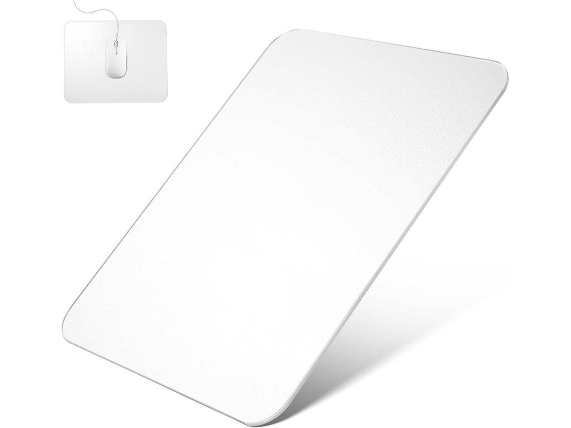 Mousepad de Vidro Transparente, Liso e Estável, para Mesa de Jogos, Design Especial. SFUSHOS