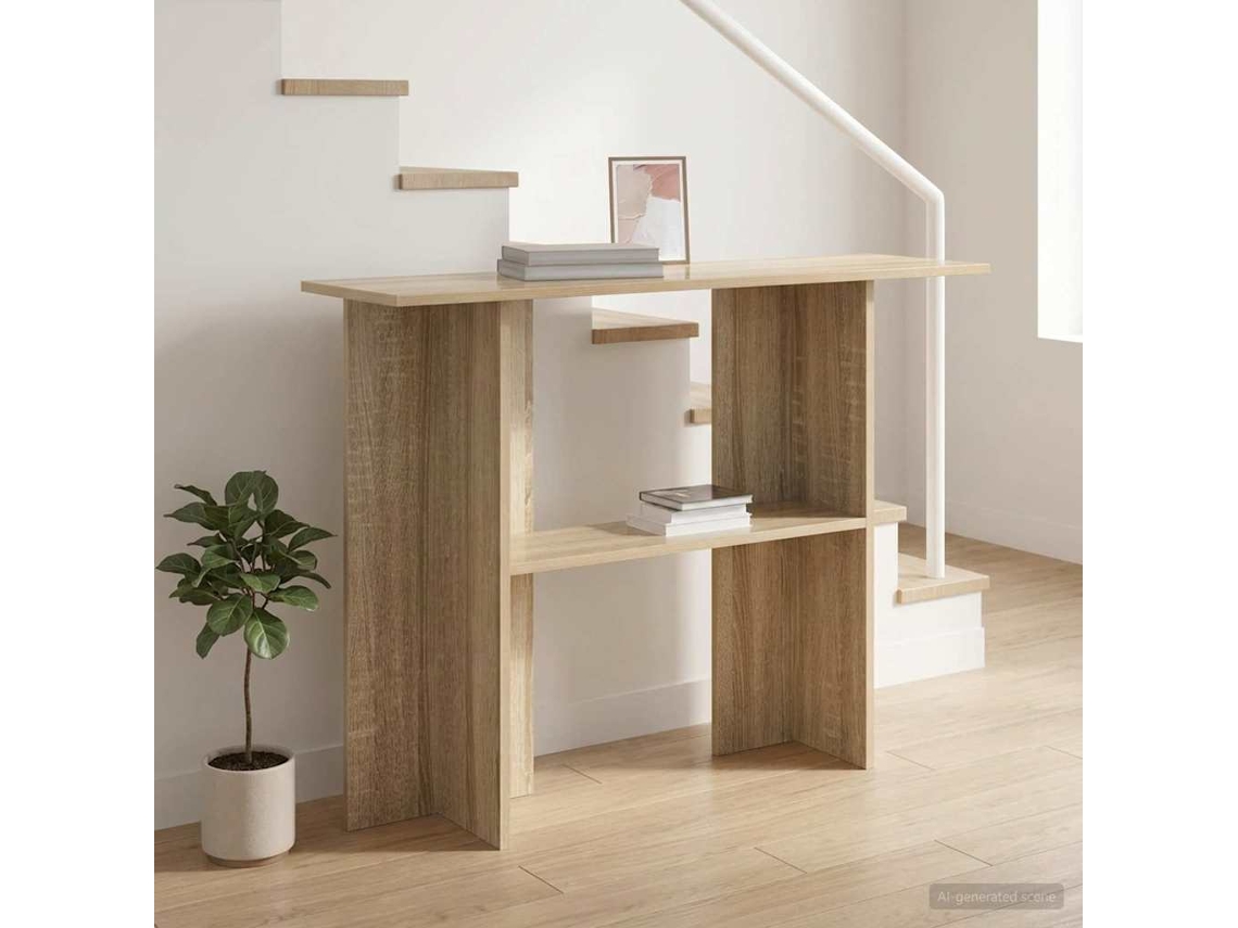 Vidaxl Aparador Carvalho Sonoma 100 X 30 X 75 Cm Derivados De Madeira
