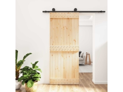 Vidaxl Porta Deslizante Natural E Preto 85 X 210 Cm
