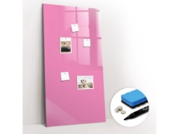 Quadro Magnético Decorativo Cor Rosa Para A Cozinha Espelharte (60x120 Cm)