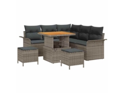 Maison Exclusive - Conjunto De Sofá De Jardim Com Travesseiro 8 Pcs Cinza