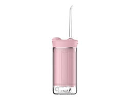 Irrigador oral portátil SFUSHOS para uso doméstico, com bomba de pressão e carregamento UV (rosa)
