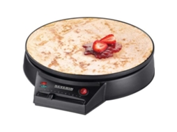 Severin Cm2198, Crepiere Com 30cm De Diâmetro, 1000w, Termostato Ajustável, Inclui Espátula Para Crepe E Distribuidor De Massa De Madeira, Preta