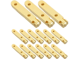 Kallory 20 Peças Dobradiças Cilíndricas Pequenas Douradas Para Caixas De Joias, Dobradiças Invisíveis Para Portas De
