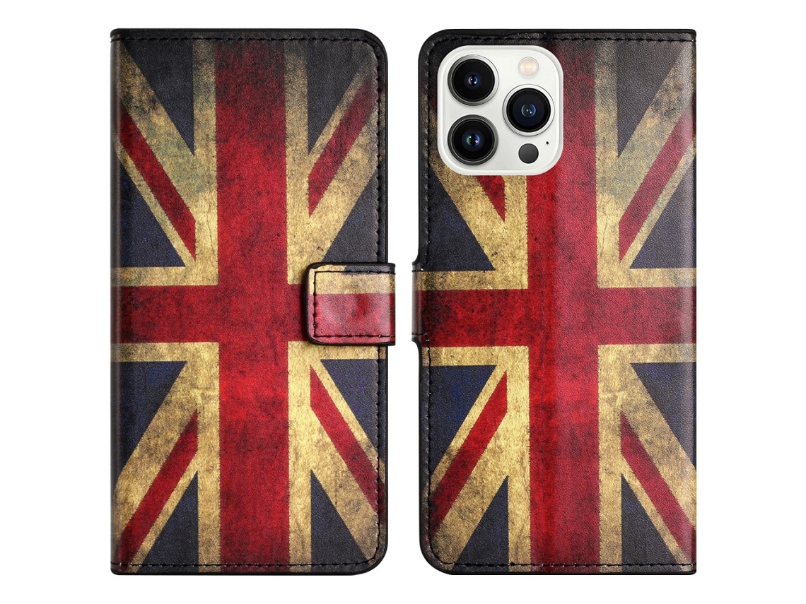Capa Em Couro Pu Para Apple Iphone 16 Pro Max - União Jack