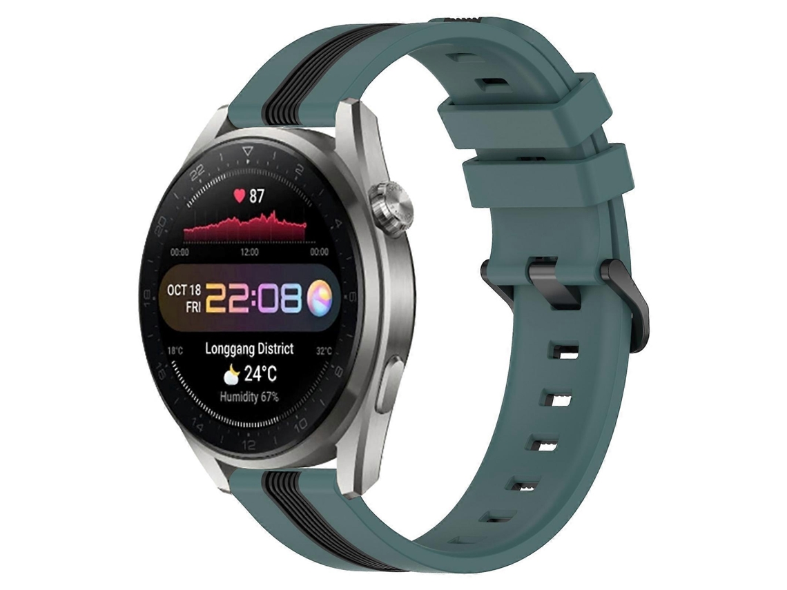 Pulseira De Silicone Bicolor Vertical De 22 Mm Para Huawei Watch 3 Pro