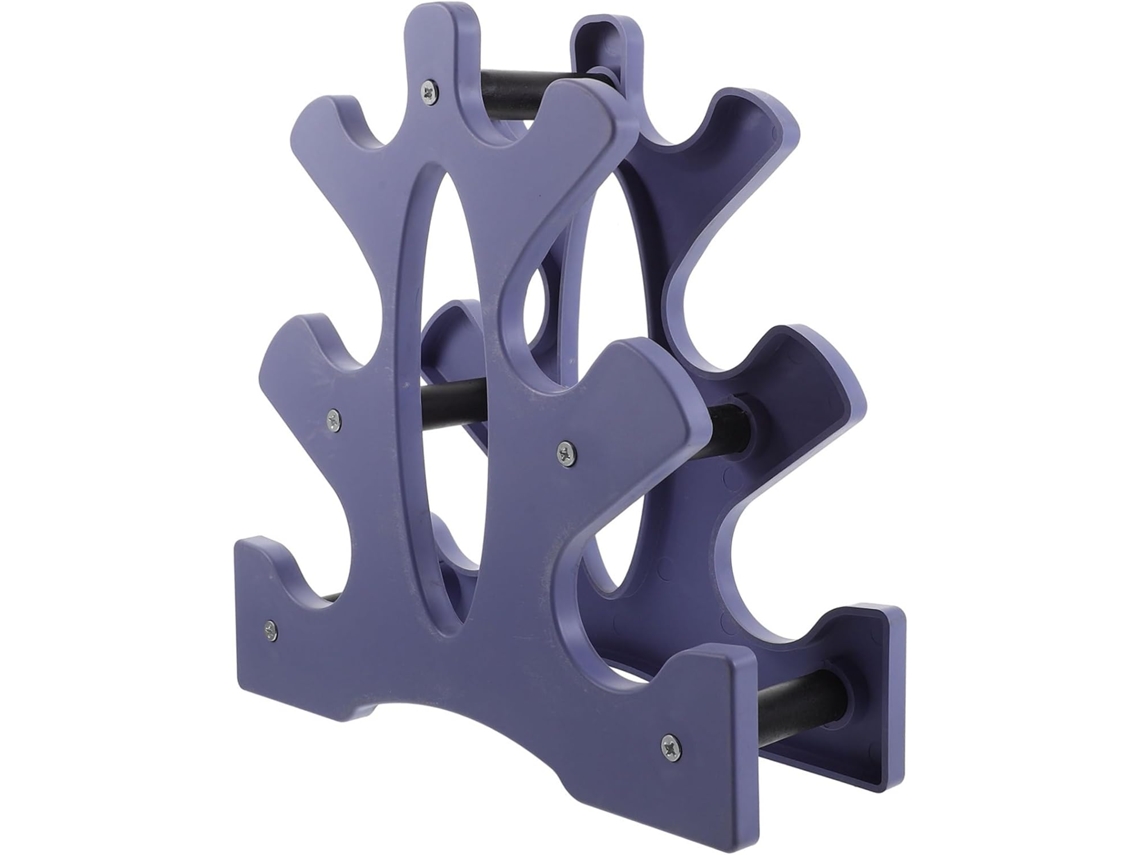 Suporte para Halteres BESPORTBLE Abdominais, Azul Cinza, Estável para 6 Halteres | S/MARCA