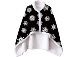 Manta de Lã Sherpa Fansu Xale Grossa e Macia para o Inverno com Botões Quente Microfibra Adultos Crianças 130x