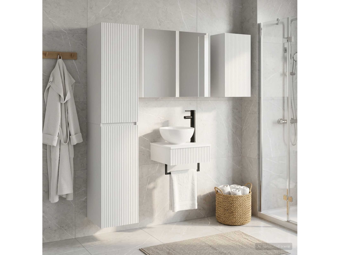 Vidaxl Conjunto De Móveis Para Banheiro 5 Unid. Branco