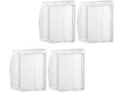 Conjunto de 4 Capas Transparentes e Impermeáveis​​ para Tomadas Interruptores Parede BRILVIBERA