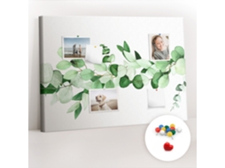 Quadro De Cortiça Com Impressão Ramo De Planta Para A Sala De Estar Espelharte (70x100 Cm)