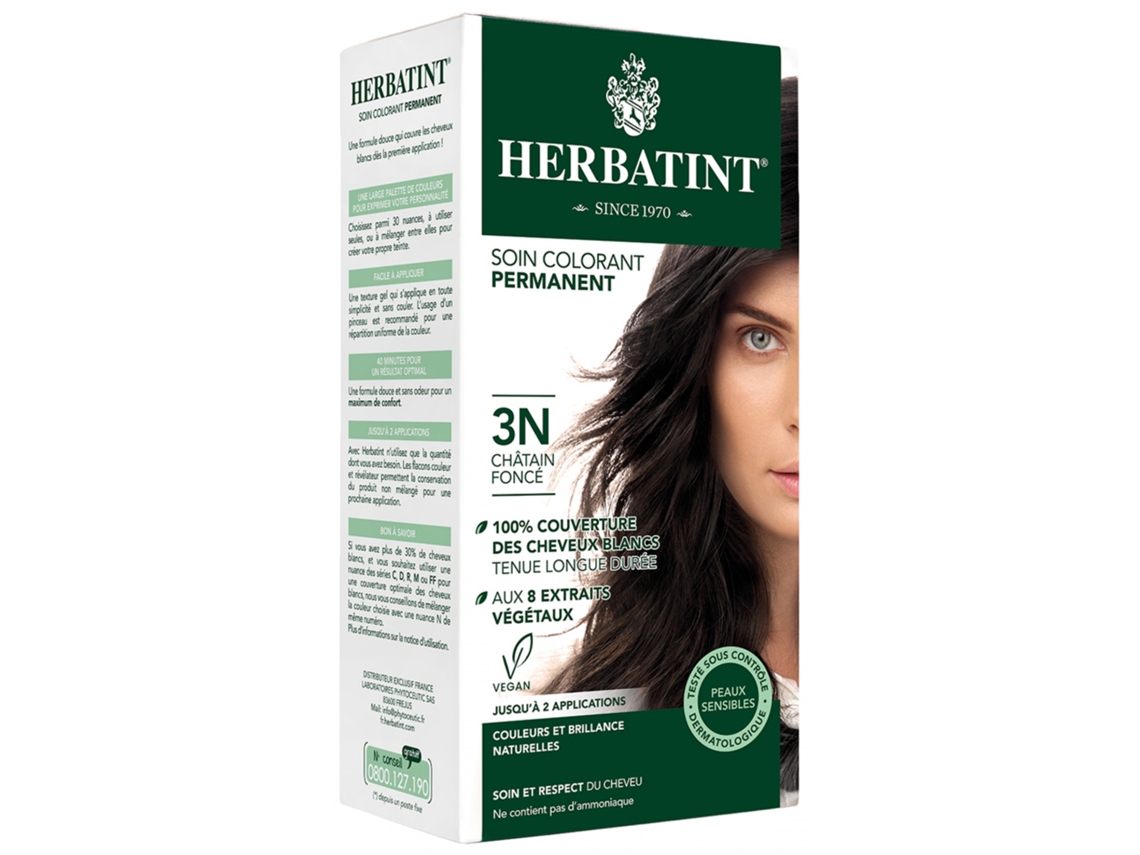 Cuidado de Cor Permanente 150 Ml Coloração: 3N Castanho Escuro HERBATINT