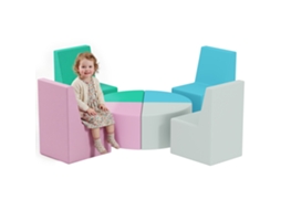 8 Blocos Espuma Pu Multicolor, Construção Macia, Mesa/cadeira, Crianças. Ge