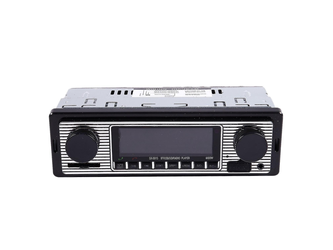 Rádio Automotivo Vintage Bluetooth Mp3 Player Estéreo Usb Aux Áudio Estéreo Clássico Para Carro Brilvibera