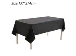 Toalhas de Mesa de Plástico para Mesas Retangulares Pacote com 3 Toalhas de Mesa Descartáveis de 54 X 108 para Festas Pretas
