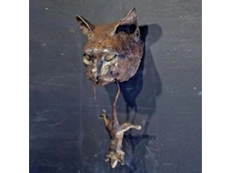 Batente de Porta Nova Line com escultura de gato e rato, decorativo de parede, manual