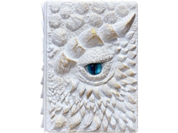 Caderno Olho Dragão, Com Capa Em Resina Relevada, Decorativo Fantasia Viagem Gótico, Uso Versátil
