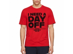 Rockinstone Ferris Bueller's Day Off I Need A Day Off Solid Red Adult T-shirt Size:xl