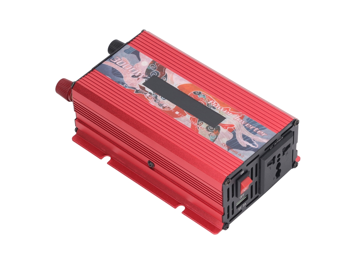 Inversor de carro 3000W onda senoidal modificada, USB, LCD, ventilador