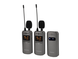 Sistema de Microfone Lavalier Wireless Uhf Dual para Câmera e Telefone com Cancelamento de Ruído