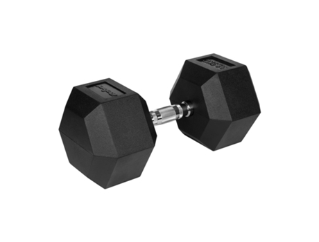 Rubberized Cast Iron Dumbbell Hex 32.5 Kg Rebel Active