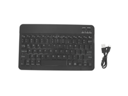 Teclado Sem Fio Mini Portátil Com Iluminação Rgb Backlit Para Celular Tablet Laptop Preto
