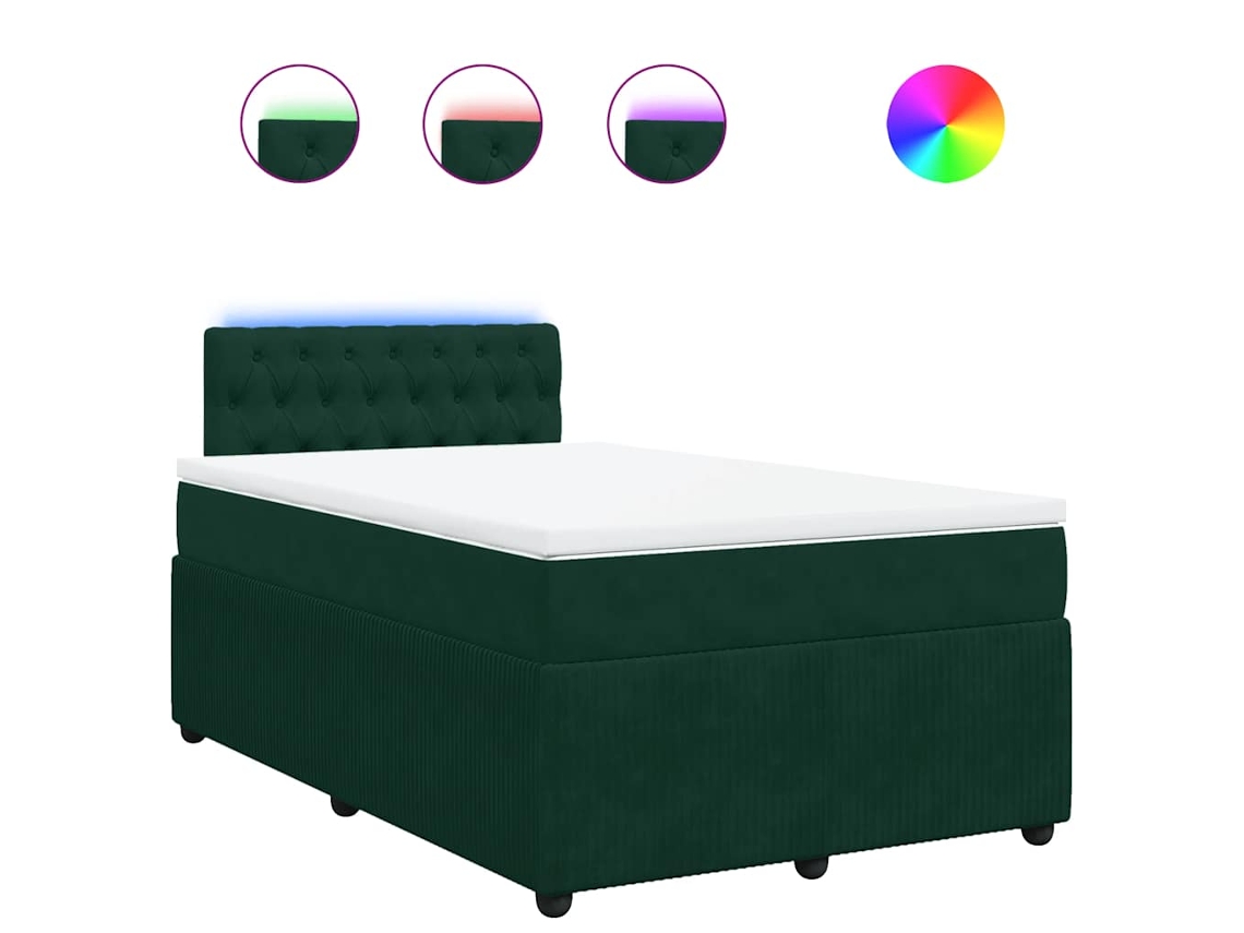 Box Spring Bed, Box Spring Beds Vidaxl Verde Veludo (120 X 200 Cm)